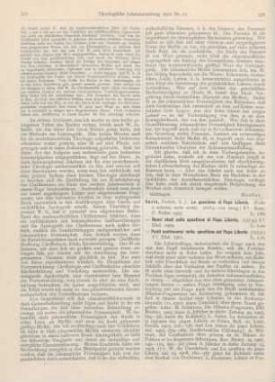 332-334 [Rezension] Savio, Fedele, La questione di Papa Liberio