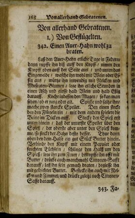 Von allerhand Gebratenen.