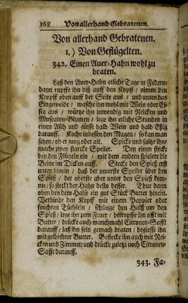 Von allerhand Gebratenen.