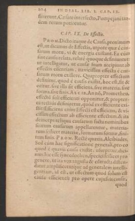 Cap. IX. De Effectis.