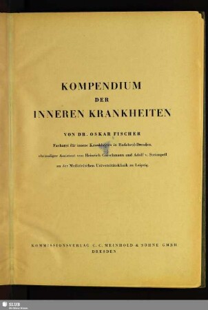 Kompendium der inneren Krankheiten