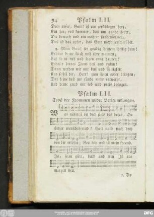 Psalm LII. Trost der Frommen wider Verleumdungen.