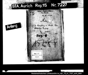 Die Unterhaltung der neuen Landstraßen von Aurich nach Esens und Wittmund