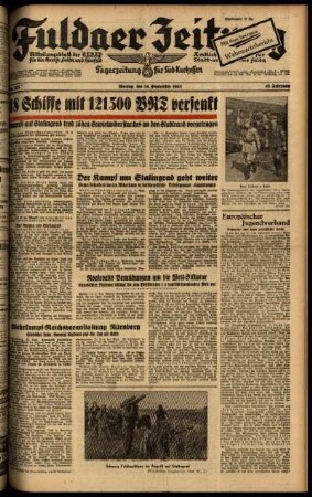 Ausgabe vom Montag, den 14. September 1942.