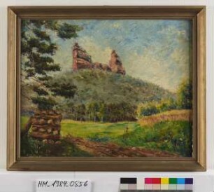 Blick auf die Burgruine Drachenfels