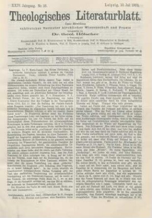 321 [Rezension] Lagrange, Marie-Joseph, La méthode historique surtout à propos de l'Ancien Testament