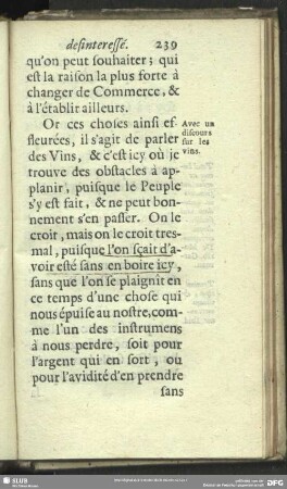 Avec un discours sur les vins