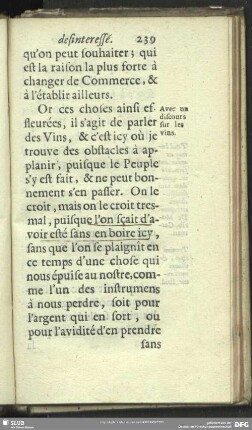 Avec un discours sur les vins