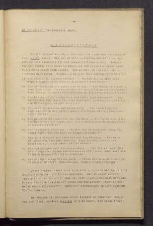 12. Lehrbrief. Das bewusste Leben. Die Selbstprüfung.