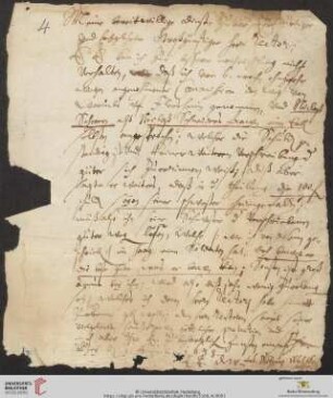 Brief von Wolfgang Walther an Johann Philipp Pareus