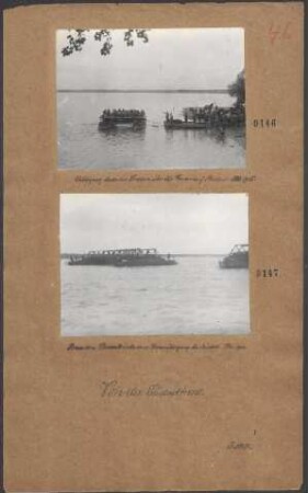 Bau der Pontonbrücke zum Donauübergang bei Svistov