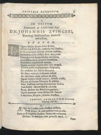 Epicedia Exterorum.