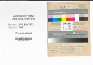 Entnazifizierung Alfred Zimnick, geb. 07.07.1910 (Verw.Angest.)