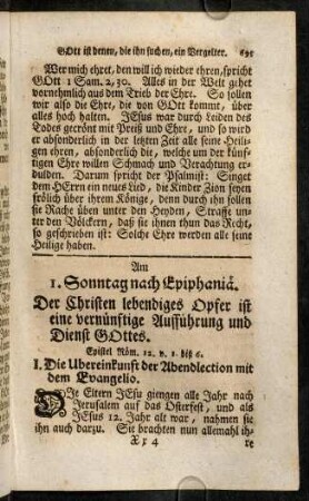 695-705, Am 1. Sonntag nach Epiphaniae. - Am 3. Sonntag nach Epiphaniae.