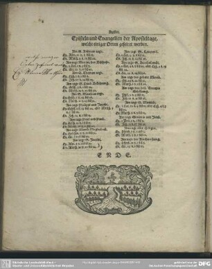 Episteln und Evangelien der Aposteltage, welche einiger Orten gefeiret werden