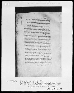 Francosächsisches Evangeliar — Initiale L, Folio 90recto