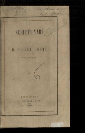 Scritti vari