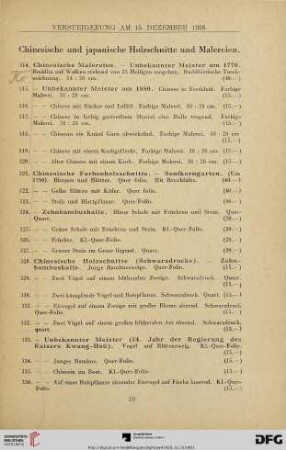 Chinesische und japanische Holzschnitte und Malereien (Nr. 314-381)