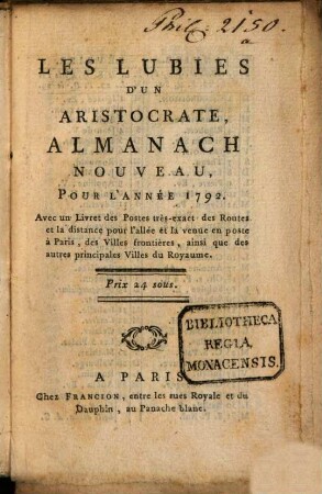 Les lubies d'un aristocrate