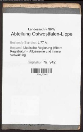 Widersetzlichkeiten des Bürgermeisters Tölle zu Schwalenberg gegen Anordnungen des Amtes Schwalenberg
