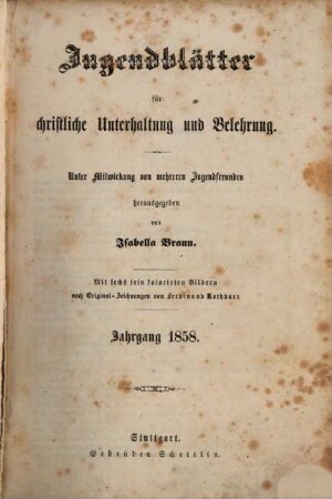 Jugendblätter, 1858