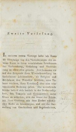 Zweite Vorlesung