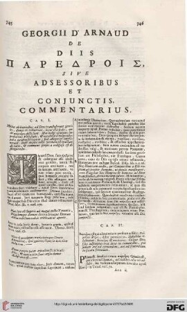 Georgii d'Arnaud de diis Paredrois [...]
