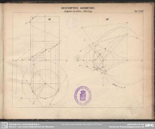 Descriptive Geometrie. Aufgaben der dritten Abtheilung. Taf. XXIII