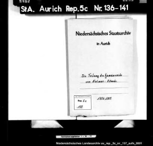 Die Teilung der Gemeinweide von Nortmoor-Ostende