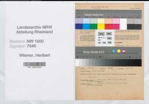 Entnazifizierung Heribert Wiemer, geb. 15.11.1913 (Verw.Angest.)