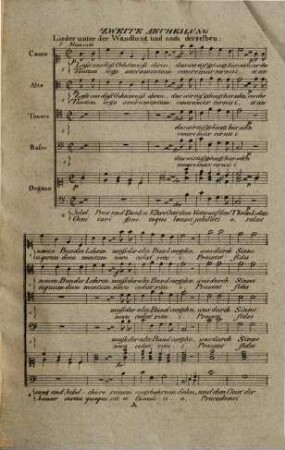 Vierstimmige Lieder mit Begleitung der Orgel : zum Gebrauche der Praeparanden des K. b. Schullehrer Seminars in Dilingen, 2. 1828. - II, 40 S.