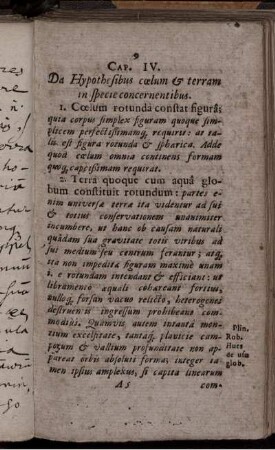 Cap. IV. De Hypothesibus coelum & terram in specie concernentibus