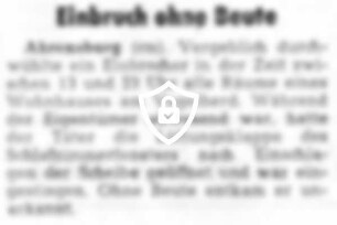 Einbruch [Name maskiert]