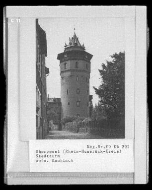Oberwesel. Roter Turm, auch Haagsturm (1864/1866 Umbau)