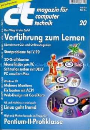 "c't - Magazin für Computer und Technik" (Zeitungskiosk 1998)