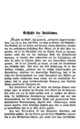 Geschichte des Sozialismus.
