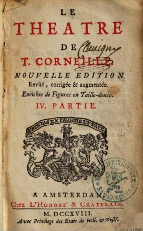 Le theatre de T. Corneille, 4