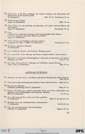 Antiquitäten (Nr. 714-901)