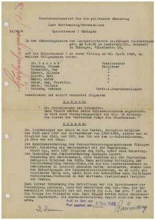 Buchenberger, Eduard, Dr.