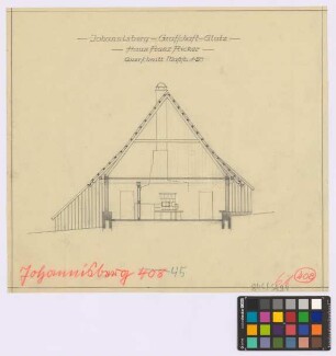 Johannisberg ([Landkreis Habelschwerdt]): Haus Franz Ricker. Haupthaus (Querschnitt)