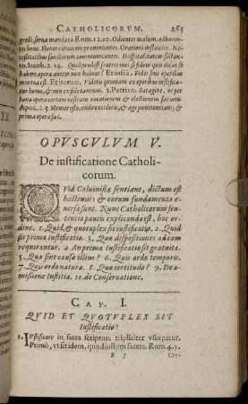 Cap. I.; Cap. II.; Quid Et Quotuplex Sit Iustificatio?; Quid Sit Prima Iustificatio.