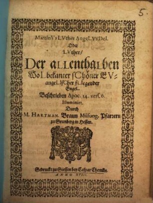Martinus Luther Angelus Dei