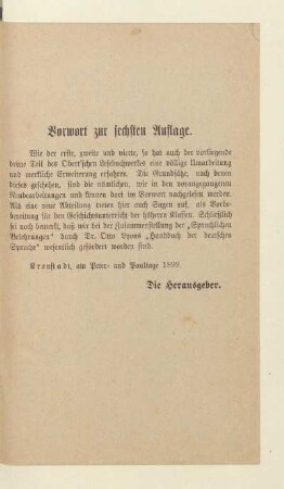 Vorwort zur sechsten Auflage