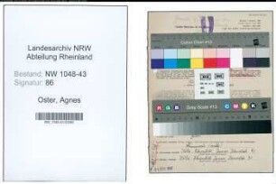 Entnazifizierung Agnes Oster , geb. 09.06.1906 ()
