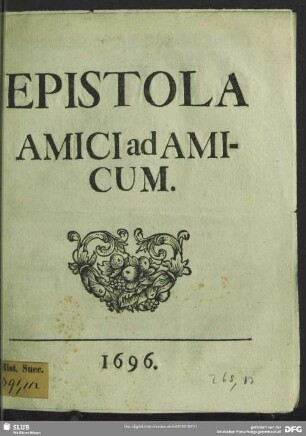 Epistola Amici ad Amicum