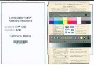 Entnazifizierung Helene Rathmann , geb. 03.08.1904 ()