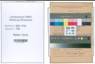 Entnazifizierung Anna Bieber , geb. 09.08.1903 ()