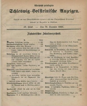 Alphabetisches Inhaltsverzeichniß