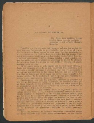 X - La moral de Franklin