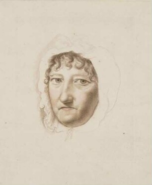 Kopf einer älteren Dame in weißer Haube, wahrscheinlich fälschlich als Bildnis der Mutter des Malers Friedrich Overbeck bezeichnet